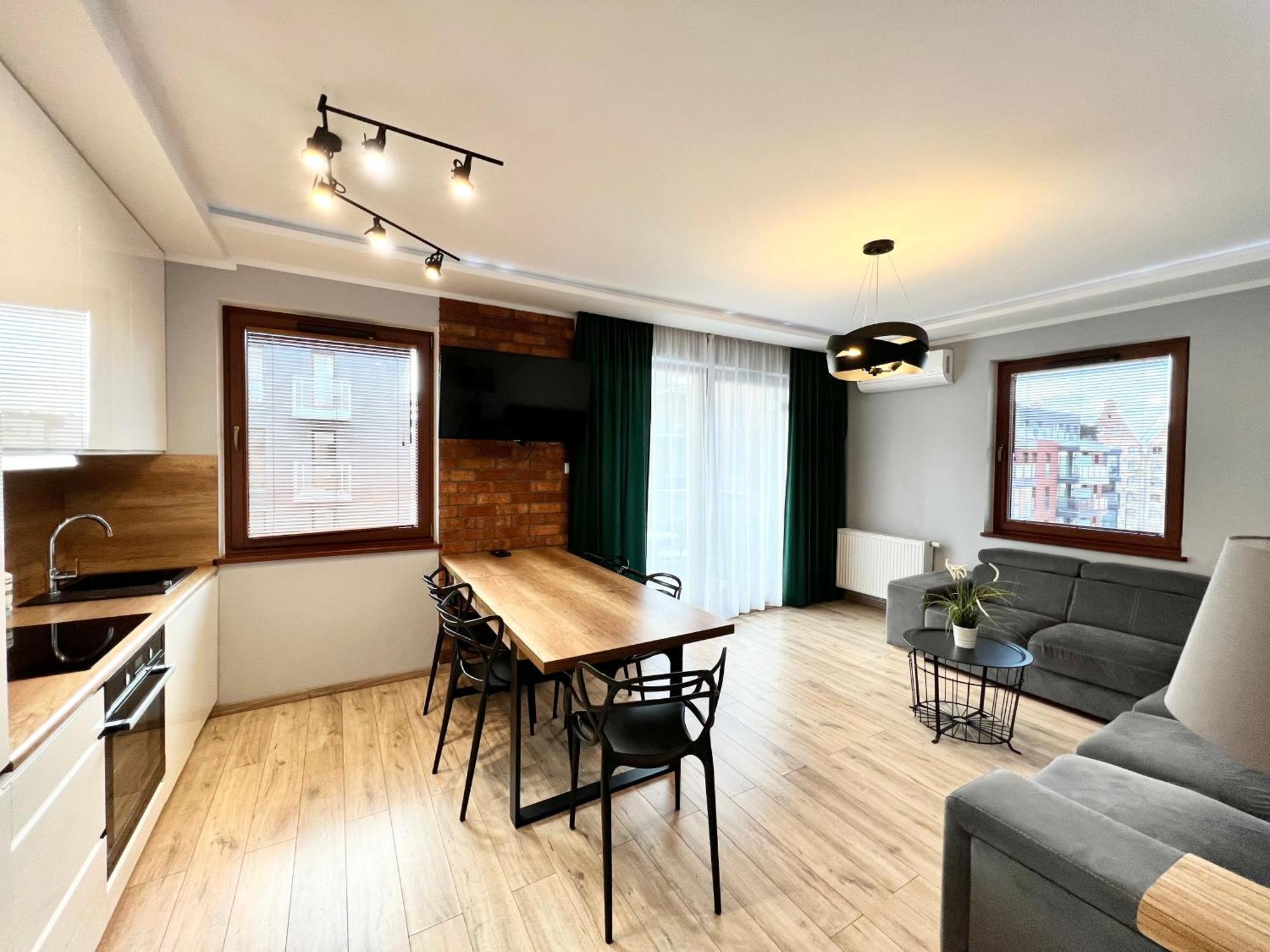 Stylish Apartment Oldtown Riverview Balcony Danzig Exterior foto